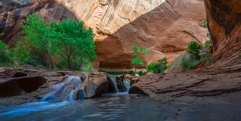 Beautiful Cascade in Coyote Gulch 55-D water vibrational remedy 2